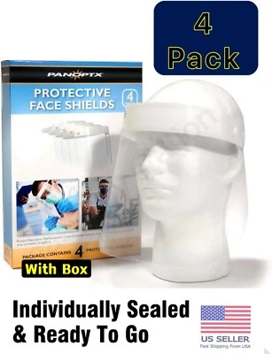 4Pack SAFETY FACE SHIELD CLEAR PROOF ANTI FOG PROTECTOR WORK INDUSTRY FULL FACE  - Image 1 of 4