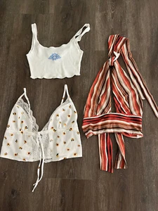 Camicia top Princess Polly donna U a scelta taglia 0 taglia arancione bianca floreale - Foto 1 di 4