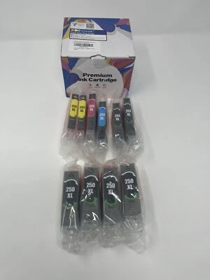 Replacement 250XL/251XL Ink Cartridges 4 PGBK,2 Black,1 Cyan,1 Magenta,2 Yellow - Image 1 of 3