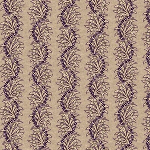 Purple, Floral Trellis Stripe, I Love Purple, Marcus Fabrics, R330690-TAN - Picture 1 of 1