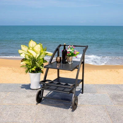 Carro de té Lodi colección exterior SAFAVIEH | negro | Foto 1 de 2