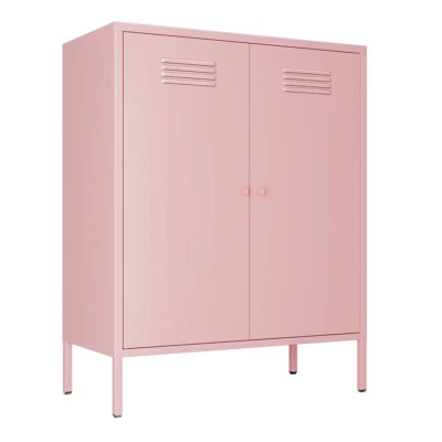 Metal Locker Storage Cabinet Accent Storage Cabinet with 2 Doors for Home office - Image 1 of 4