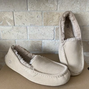 UGG Ansley Driftwood Suede Moccasins Slippers Shoes Size US 12 Women - Picture 1 of 7