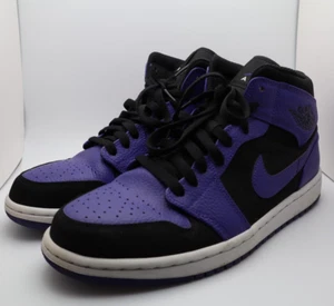 AIR JORDAN 1 MID - BLACK/DARK CONCORD/WHITE - SIZE 9 - W/BOX - 554724 051 - Picture 1 of 18