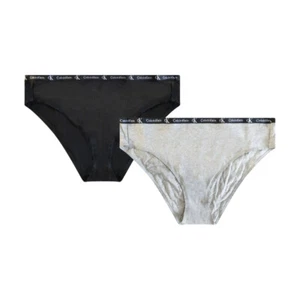 Calvin Klein Bikini Underwear Cotton Stretch Black / Grey 1996 Modern Heather - Picture 1 of 2
