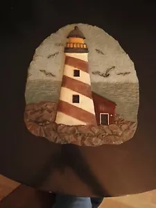 Lighthouse Red &White, Stepping Stone Or Wall Hanging, Faith Rollins By The Sea - Picture 1 of 3