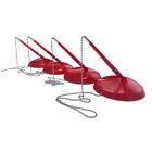 Pack Of 8 Red Reception Counter Pens On Chain