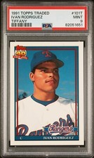 1991 Topps Traded Tiffany Ivan Rodriguez #101T RC Rookie PSA 9 Mint HOF