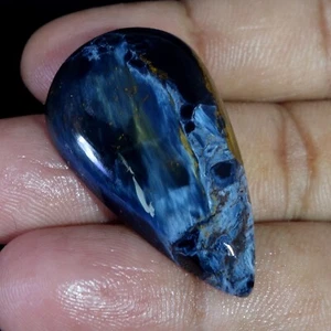 52,70Cts. 23 x 38 x 8 mm 100 % natürlicher hochwertiger Power Pietersit Birne Cab Edelstein - Bild 1 von 7