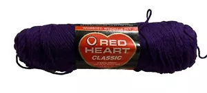 Vintage New Red Heart Classic Yarn 3.5oz 596 Purple 100% Orlon Acrylic - Picture 1 of 2