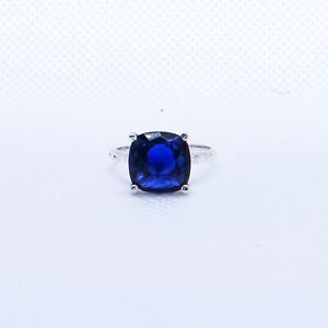 Handmade 925 Sterling Silver Lab Created Tanzanite and Simple Classy Ring