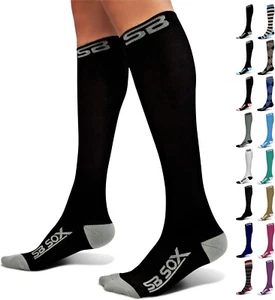 SB SOX Compression Socks (20-30mmHg) for Men & Women Size Large - Picture 1 of 6
