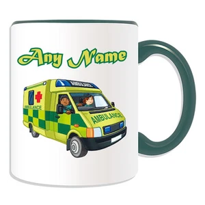 Personalised Gift Ambulance Mug Money Box NHS Hospital St John Paramedic Cup Tea - Picture 1 of 20