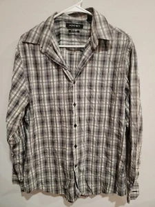 Axist button down Slim Fit plaid Long sleeve Button Down shirt Men’s L - Picture 1 of 6