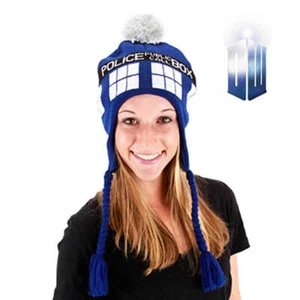 Officially Licensed Dr. Doctor Who Tardis Laplander Beanie 100% Acrylic Washable - Picture 1 of 3