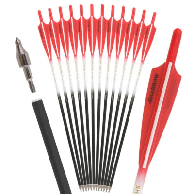 16" 17" 18" 20" 22" Crossbow Bolts Carbon Arrows Vanes Bow Archery Hunting Shoot - Image 1 of 4