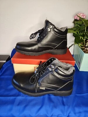 NUEVO EN CAJA Botas informales de trabajo negras Dexter para hombre talla 10W impermeables clasificación para clima -4 ° F Foto 1 de 4