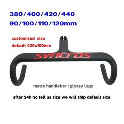 Multic Olour Carbon Road Bike Handlebar 380/400/420/440mm Handle Bar with Stem - Image 1 of 4
