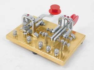 Vibroplex Gold Vintage Double Iambic Straight Ham Radio Morse Code Key (nice) - Picture 1 of 6