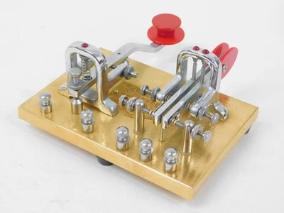 Vibroplex Gold Vintage Double Iambic Straight Ham Radio Morse Code Key (nice) - Image 1 of 4