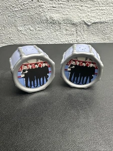 The Beatles Salt And Pepper Shakers, Porcelain Drums, Apple Corps, 2.5" - Picture 1 of 11