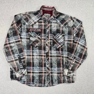 Affliction Herren Freizeit Button-Down Hemd 4XL kariert Baumwolle - Bild 1 von 8