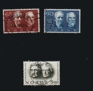 1968 and 1981 NORWAY Nobel price winners  NK 615-16 and 897 Used stamps - Picture 1 of 1
