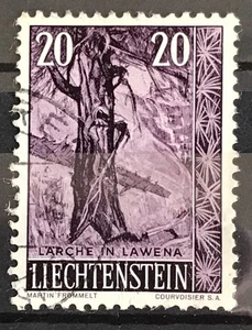 LIECHTENSTEIN - 1958 TREES & BUSHES 20r RED-BERRIED LARCH F/U SG 375 cv £5.25. - Picture 1 of 1