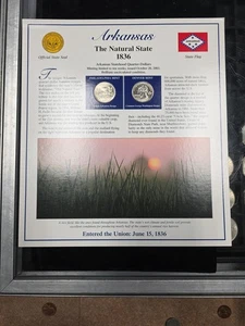 Postal Commemorative Statehood Quarters & Stamp Collection Arkansas 2003 - Picture 1 of 2