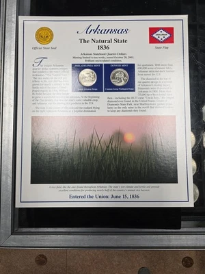Postal Commemorative Statehood Quarters & Stamp Collection Arkansas 2003 - Image 1 of 2