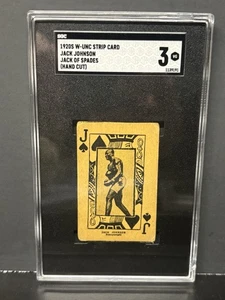 1920s W-Unc Jack of Spades Jack Johnson SGC 3 Only 1 Higher Graded Rare - Picture 1 of 4