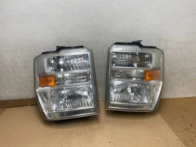 2008-2014 Ford Econoline E150 E250 E350 Left+Right Headlights U2582 DW - Image 1 of 4
