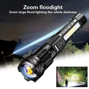 1-3 juegos Linterna LED Super Brillante Antorcha Lámpara Táctica Zoom 7 Modos Camping - Imagen 1 de 22