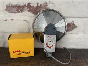 VTG KENT Camera Flash Unit Collapsible Fan Style & Box Of Kodak Ready Mounts - Picture 1 of 11