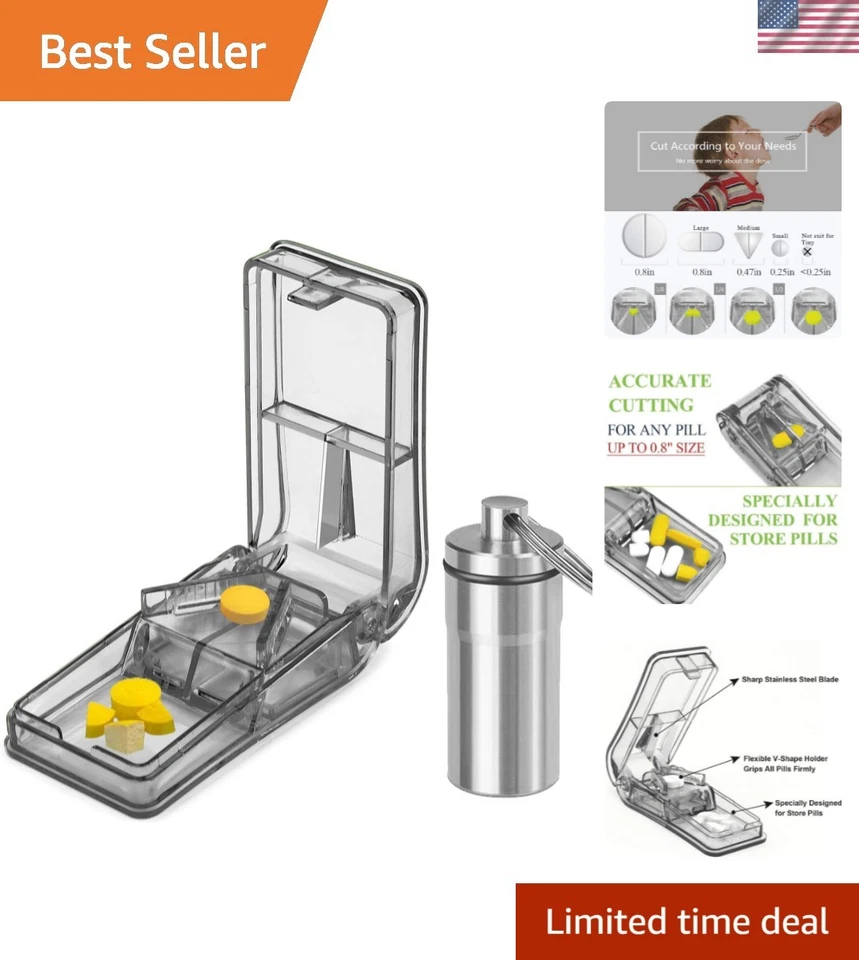 JohnBee Vitamin Pill Cutter: Compact & Waterproof, Ideal for Home & Travel - Image 1 of 4