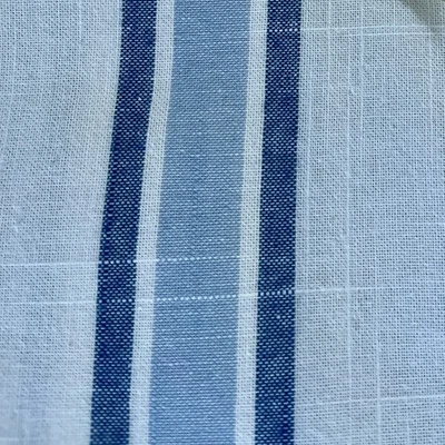 Juego de dos fundas de almohada a rayas umbral 35x19” azul marfil rayas 100 % algodón Foto 1 de 4