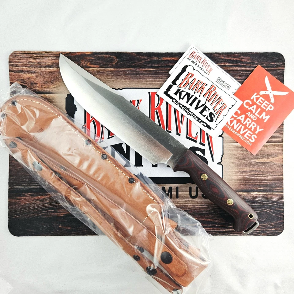 Cuchillos Bark River Crusader CPM3V rojo y negro SureTouch mosaico mate caja nueva abierta Foto 1 de 4