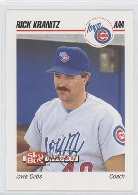 1992 SkyBox Pre-Rookie Iowa Cubs Rick Kranitz #225 - Image 1 of 2