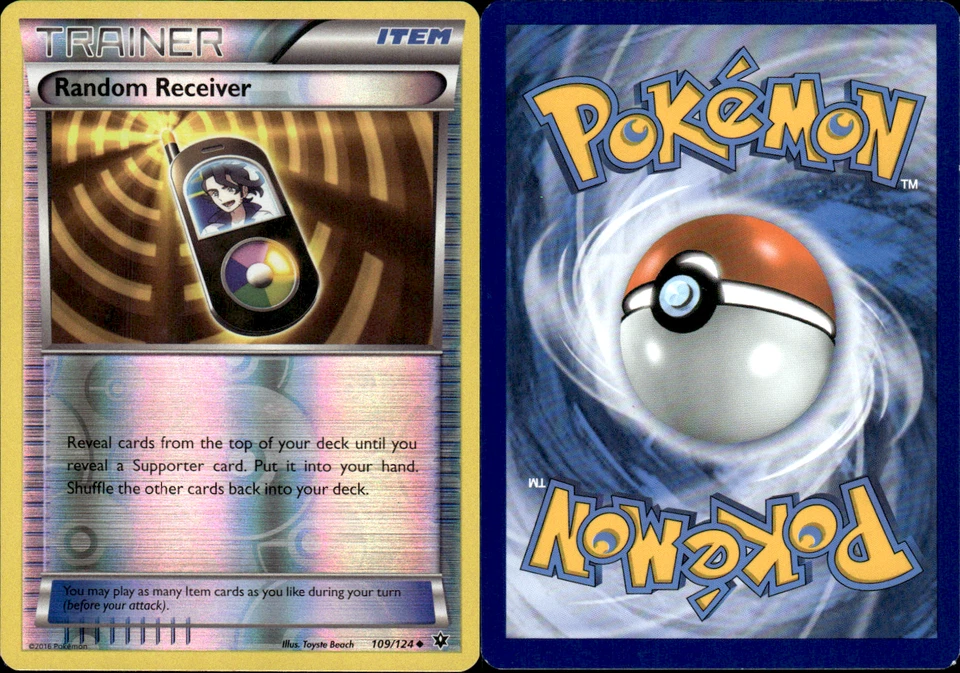 Random Receiver - 109/124 - Uncommon - Reverse Holo NM, English Pokemon XY Fates - Image 1 of 1