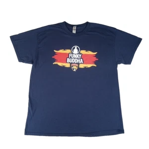 Florida Panthers Funky Budda T Shirt Uomo Taglia XL Blu NHL Hockey Birra RARA - Foto 1 di 8
