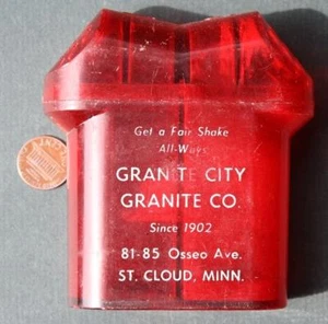 1950-60s St. Cloud Minnesota Grave Tombstones self contained Salt & Pepper set-- - Picture 1 of 1
