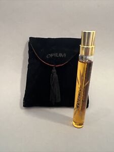 Vintage Yves Saint Laurent Opium .33oz Eau De Toilette Spray with Pouch
