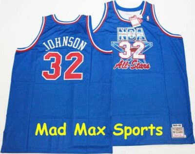 MAGIC JOHNSON LA Lakers AUTOGRAPH 1992 West All Star MVP Mitchell & Ness JERSEY - Image 1 of 3