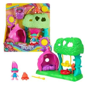 Imaginext DreamWorks Trolls Flower Fun Campsite Playset with Poppy New - Picture 1 of 6
