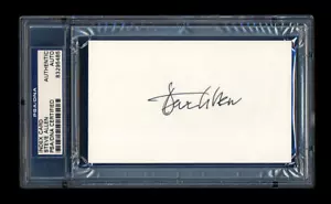 CARTOLINA INDICE FIRMATA STEVE ALLEN COME NUOVA PSA/DNA AUTOGRAFO LASTRATO STASERA SPETTACOLO - Foto 1 di 1