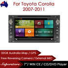 7" Car DVD GPS Navi Head Unit Player Stereo For Toyota Corolla 2007-2011
