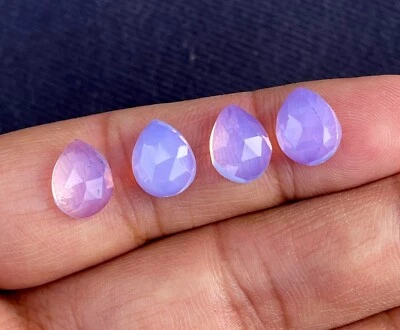 Lavender Quartz Rose Cut Pear Cabochon, Loose Gemstone, 10.5x8 MM 1 Piece 3Ct. - Image 1 of 4