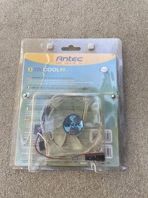 NOS Antec TriCool 80mm Cool Fan 3-Speed Switch Quiet Performance Maximum Cooling - Image 1 of 2