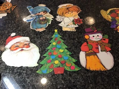 LOTE DE COLECCIÓN SELLO NAVIDAD Troquelado Tablón de anuncios navideño Decoraciones recortadas Foto 1 de 4
