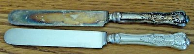 Vintage WALLACE SILVER KINGS Silver Plate Old French Hollow Knives with Bolster - Image 1 of 4